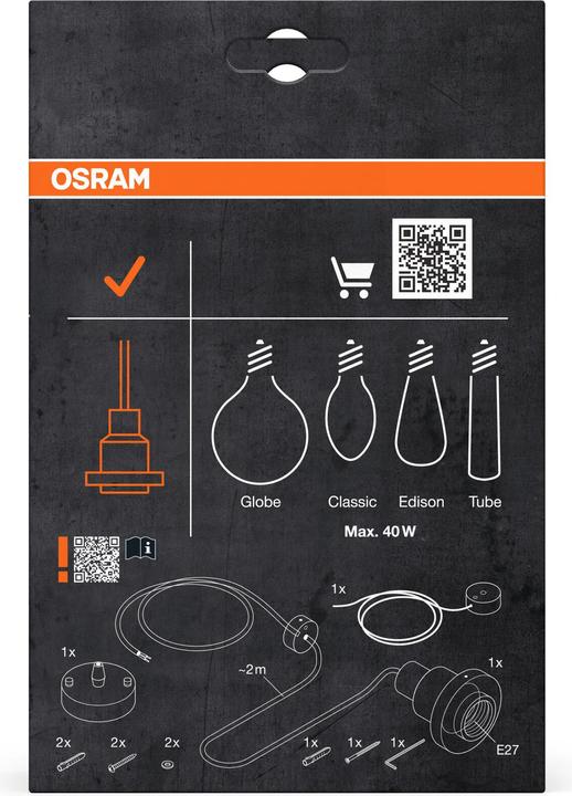 Actual product image Osram Vintage 1906® PenduLum Black (E27)