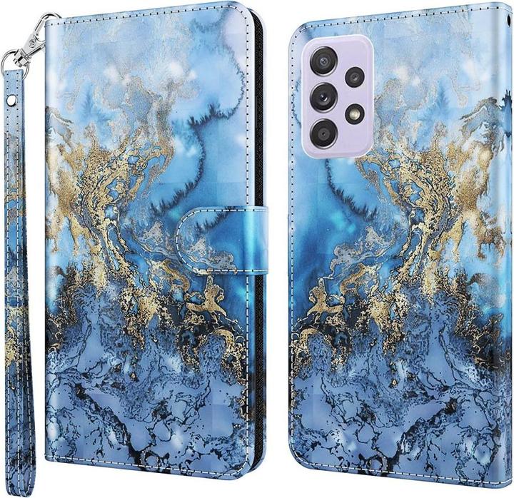Produktbild Cover-Discount Galaxy A33 5G - Etui Glitzer Effekt Marble blau (Samsung Galaxy A33 5G)