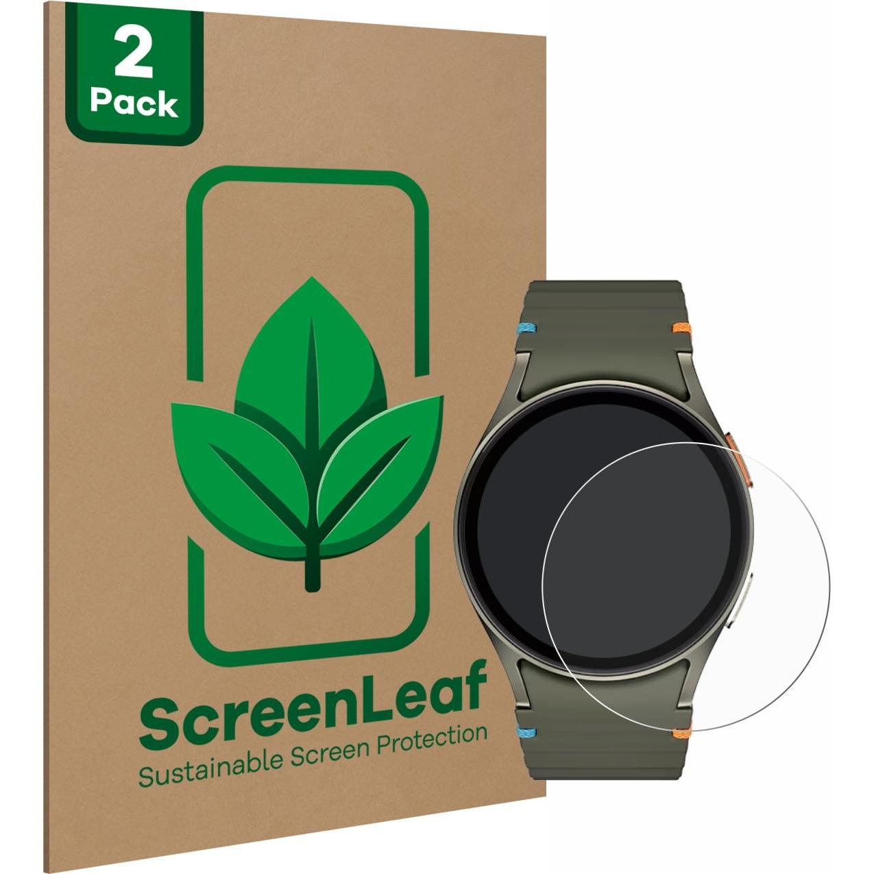 ScreenLeaf Schutzfolie nachhaltiger Displayschutz Displayschutzfolie Folie Klar Transparent, Smartwatch Schutzfolie, Tra...
