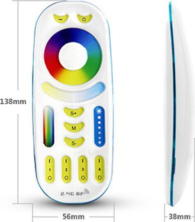 Image du produit Milight Télécommande sans fil RGB+KW/WW 4 zones