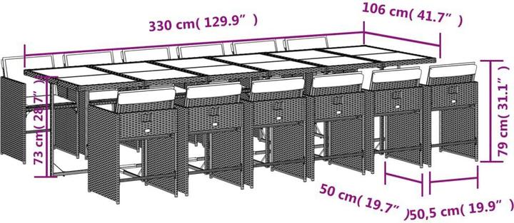 Produktbild vidaXL Garten Essgruppe