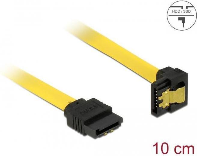 Immagine prodotto Delock Cavo SATA-3: 10cm, clip di metallo, giallo