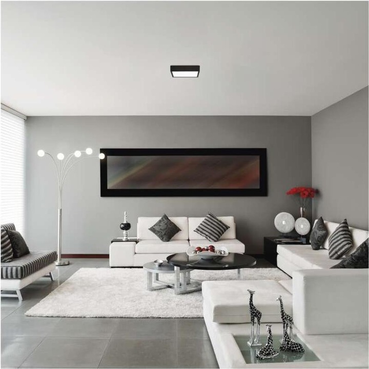 Produktbild Emos LED-Anbauleuchte NEXXO, quadratisch, schwarz, 28,5W, mit Change CCT (2700 lm)