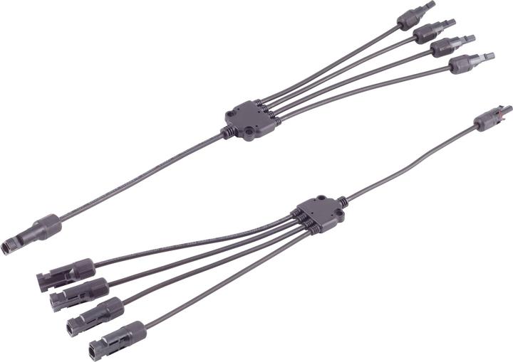 Actual product image Shiverpeaks S/CONN maximum connectivity PV4 T-adapter cable set, 4/1, 4mm², black/black, 30cm (Solar cable)