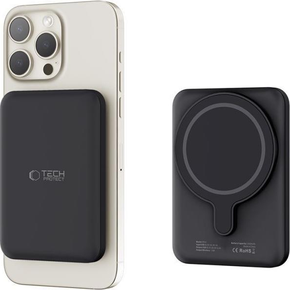 Image du produit Tech Banque d'alimentation techninės apsaugos PB10 LifeMag 5000 mAh Juodas (5000 mAh, 15 W)