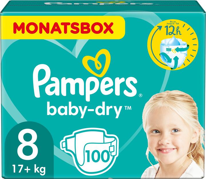 Produktbild Pampers Baby Dry (Gr. 8, Monatsbox, 100 Stück)