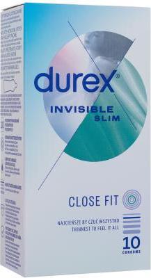 Actual product image Durex Invisible Close Fit Condoms Matched 10Pcs (10 pcs.)