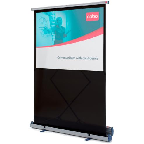 Thumbnail - Nobo Projektionswand Mobil 160x120cm (74.29", 4:3), Leinwand, Weiss