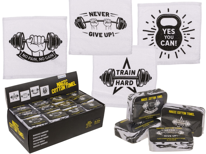 Image du produit Out of the blue Serviette magique Fitness Train Hard (30 x 30 cm)
