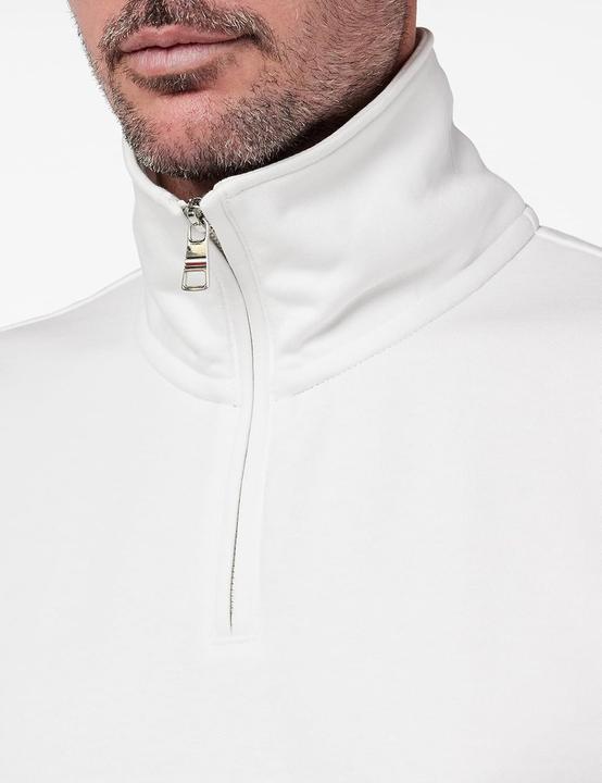 Image du produit Tommy Hilfiger Heren Badged Graphic Zip Mock 1/2, Wit, L (L)