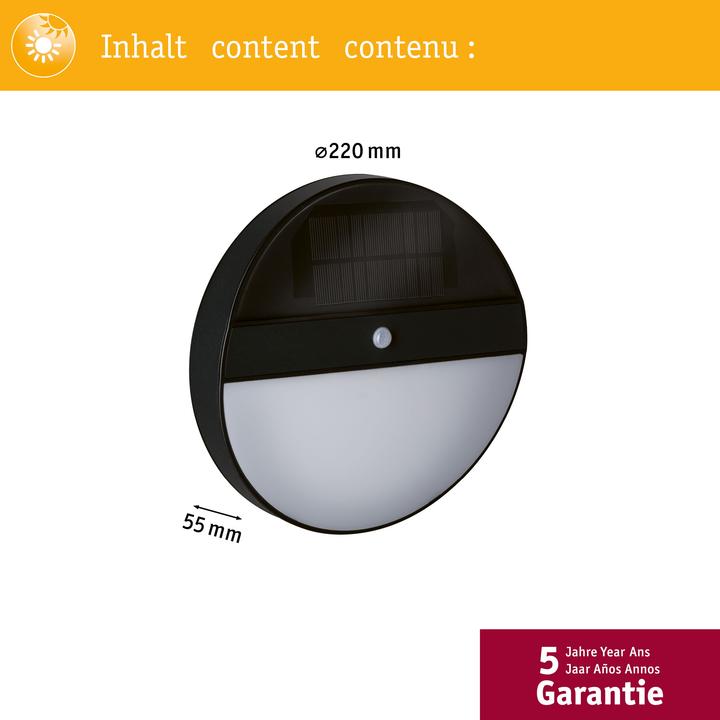Actual product image Paulmann Solar Wall Light Eloise (100 lm, IP44)
