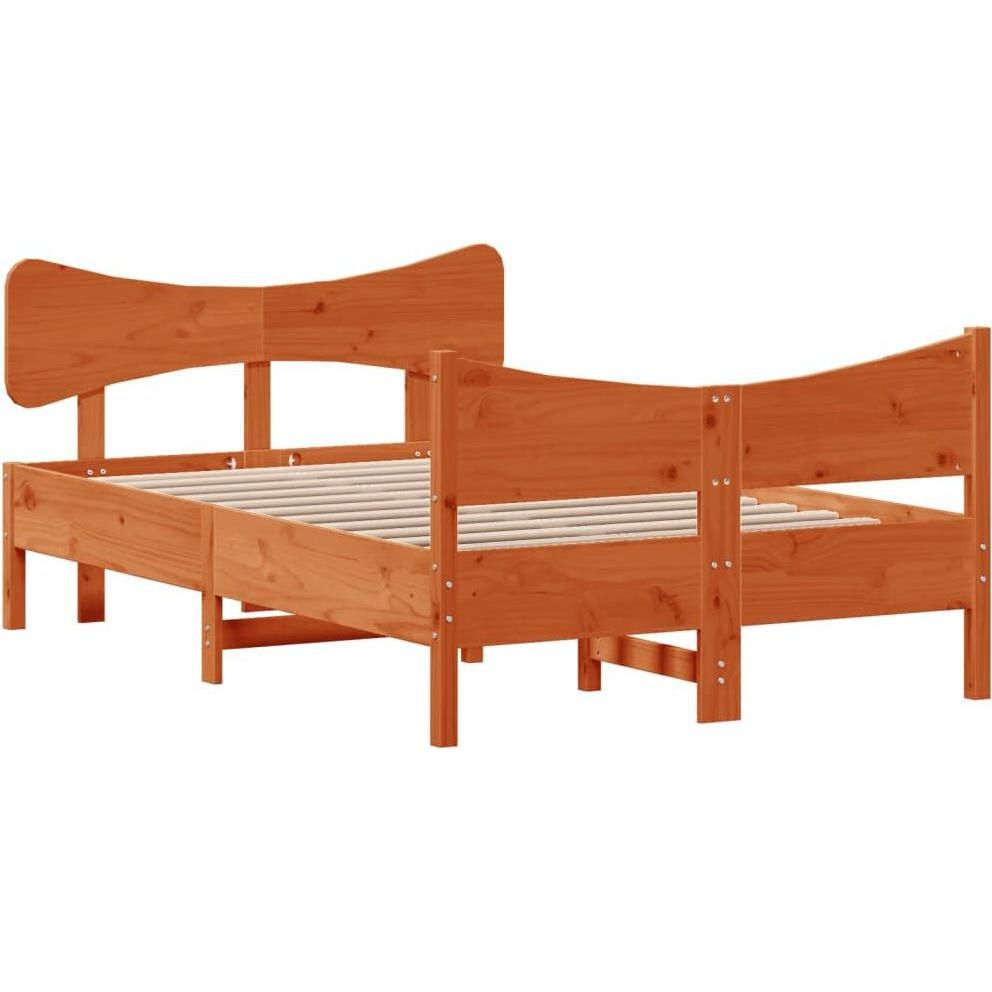 Thumbnail - VidaXL, Bett, Bett mit Kopfteil Kiefer (120 x 190 cm)