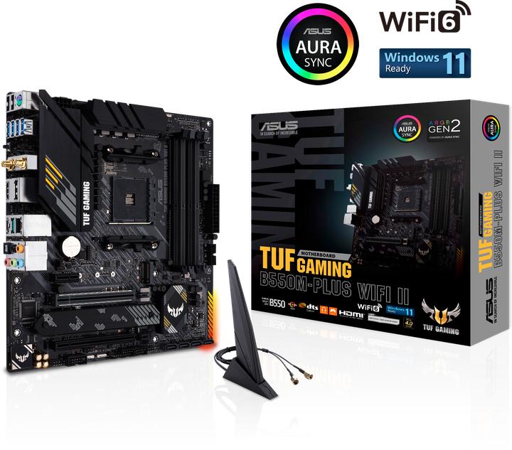 Produktbild ASUS TUF GAMING B550M-PLUS WLAN II (AM4, AMD B550, mATX)