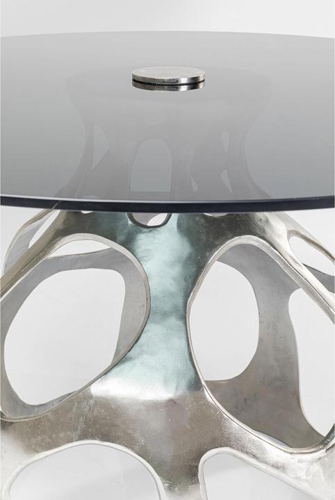 Actual product image Kare Design Table Volcano Silver Ø120cm