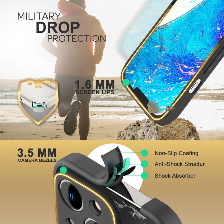 Immagine prodotto Nalia Copertura in vetro temperato effetto marmo (Apple iPhone 14 Plus)
