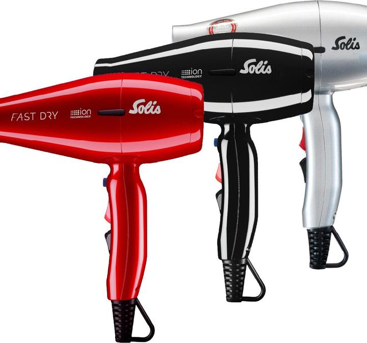 Actual product image Solis Fast Dry 360º ionic red professional hairdryer with 360° rotating cable (381)
