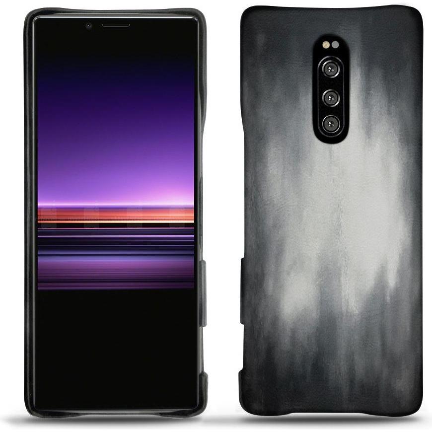 Noreve Lederschutzhülle (Sony Xperia 1), Smartphone Hülle, Grau