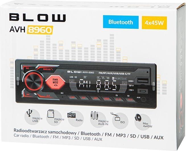Actual product image Blow Autoradio AVH-8960 1DIN RDS MP3/USB/micro SD/BLUETOOTH + USB-C