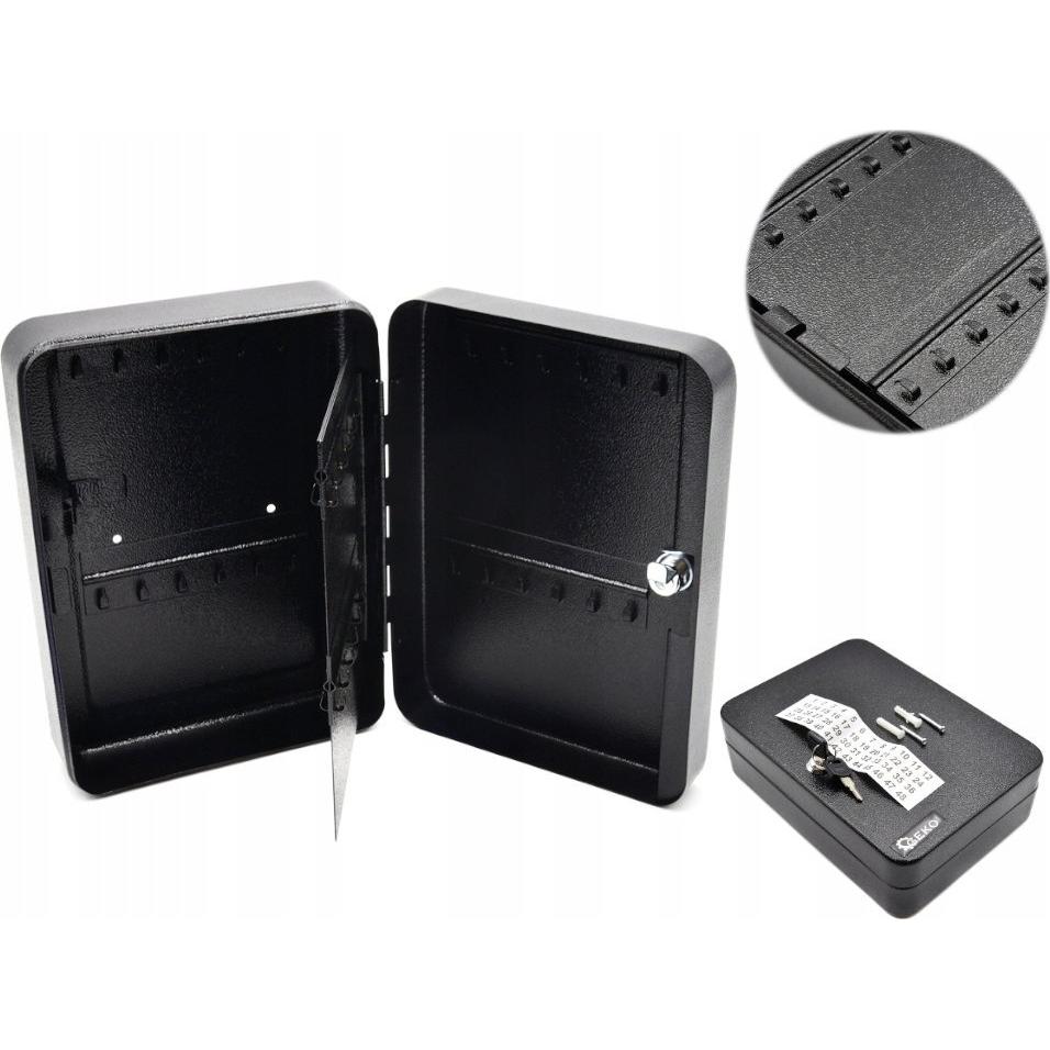 GEKO, Cassaforte + Armadietto portachiavi, Metallbox für Schlüssel 250x180x75
