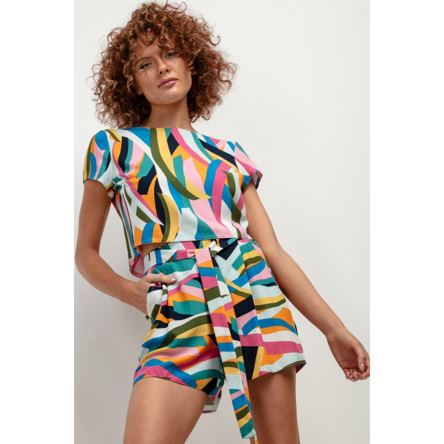 Tessita, Damen, Bluse, Bluse model, Mehrfarbig, (S)