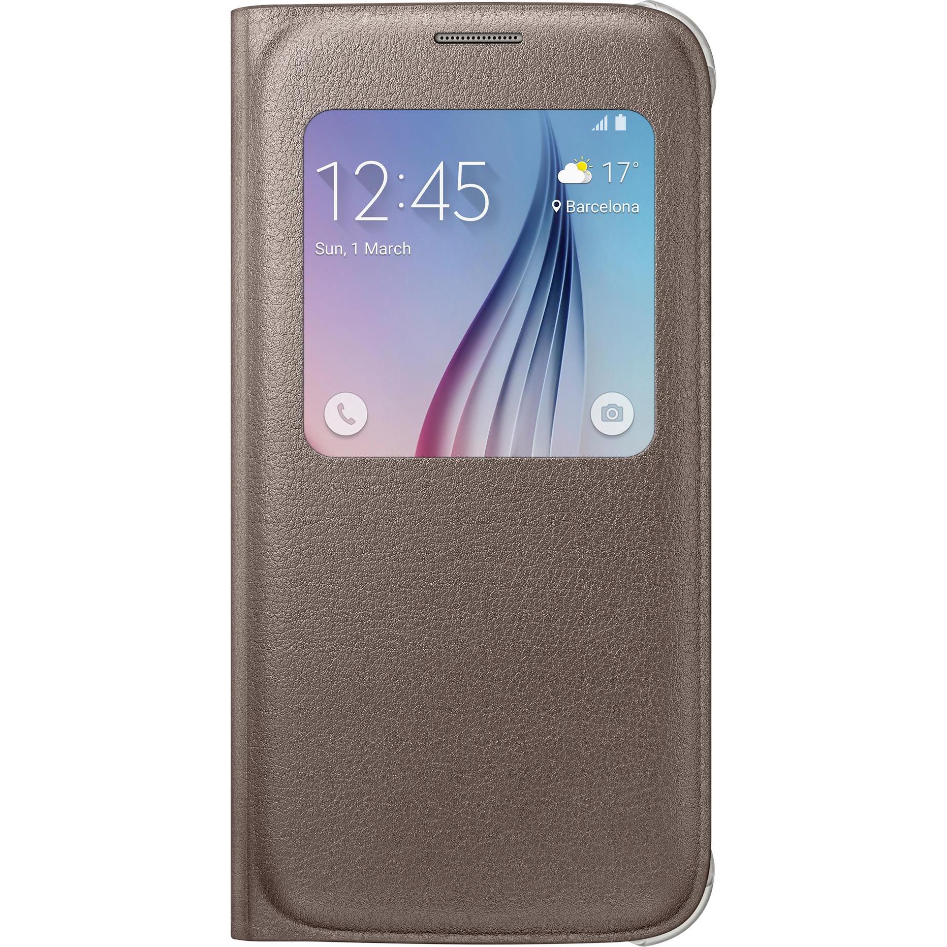 Thumbnail - Samsung S View Cover (Samsung Galaxy S6), Smartphone Hülle, Gold
