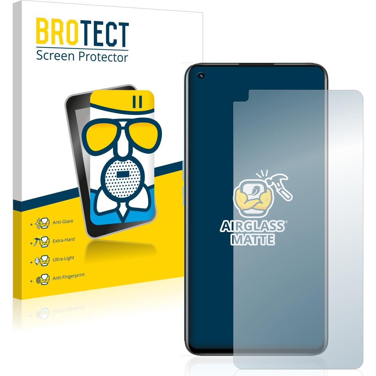 BROTECT AirGlass Panzerglasfolie Matt (1 Stück, Realme GT 2), Smartphone Schutzfolie, Grau