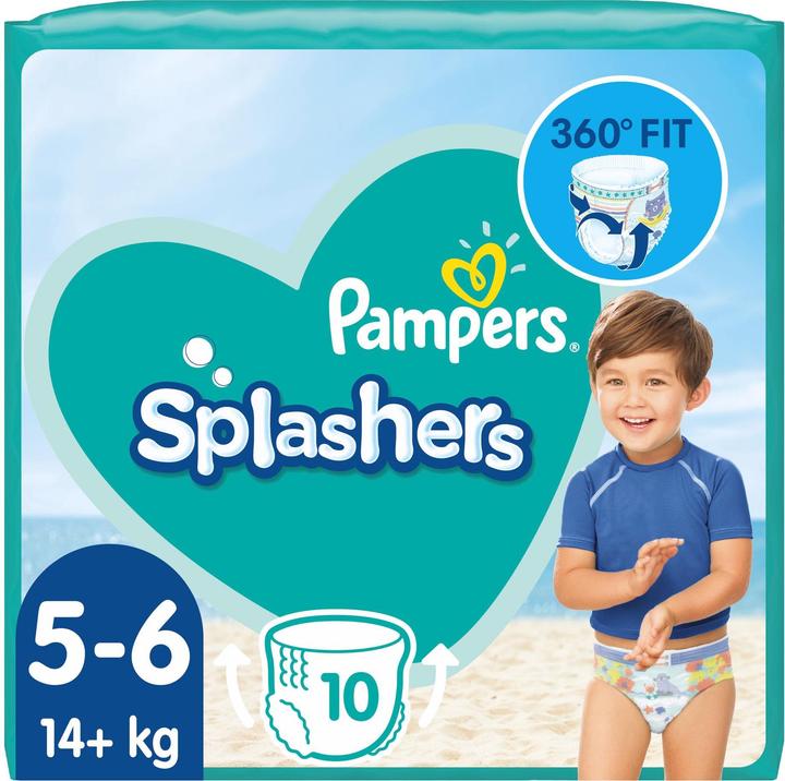 Immagine prodotto Pampers Splashers (Dimensione 5, Dimensione 6, Pacco trasportabile, 10 Pezzo/i)