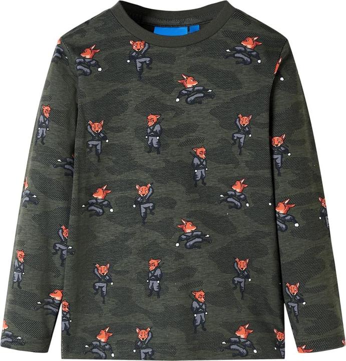 Produktbild vidaXL Kinderpyjama mit Langen Ärmeln Khaki 92,Material: 100 (92)