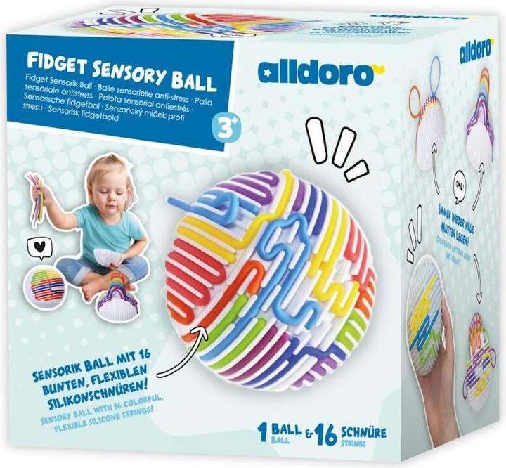 Produktbild Alldoro Fidget Sensorik Ball (inkl. 16 felxiblien Silikon-Schnüren)