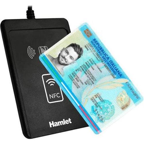 Hamlet Lettore Usb Smart Card (USB 2.0), Lettore di schede di memoria, Nero