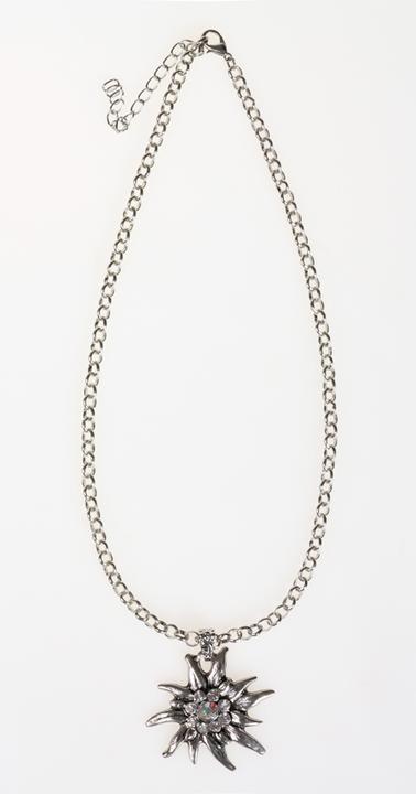 Produktbild Jenni Hemden Kette mit Kristall Edelweiss (Kristall, Versilbert, Silber mit Kristall, Versilber, Kette mit Swarovski)