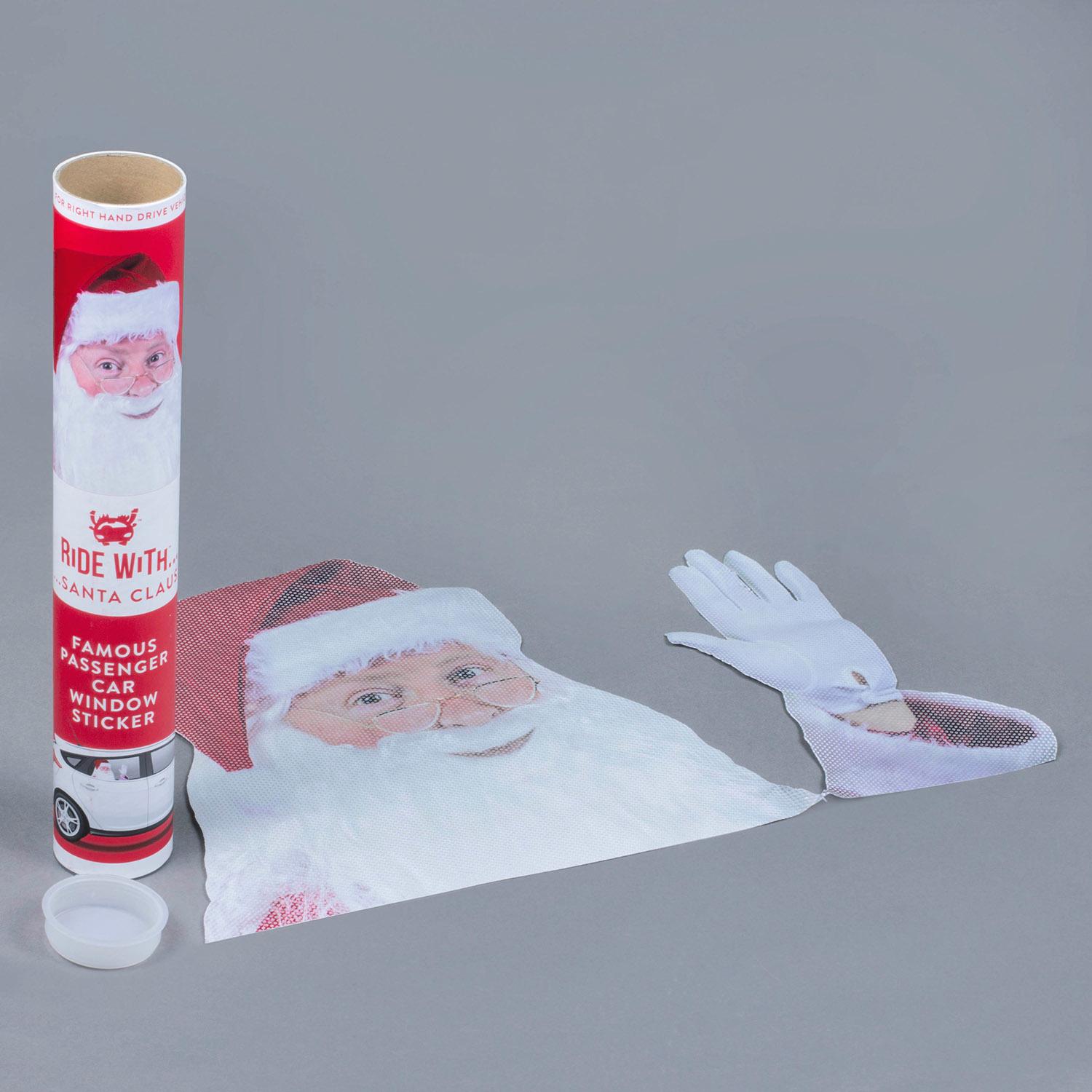 Ride With, Sticker, Santa - Fenstersticker "Nikolaus"