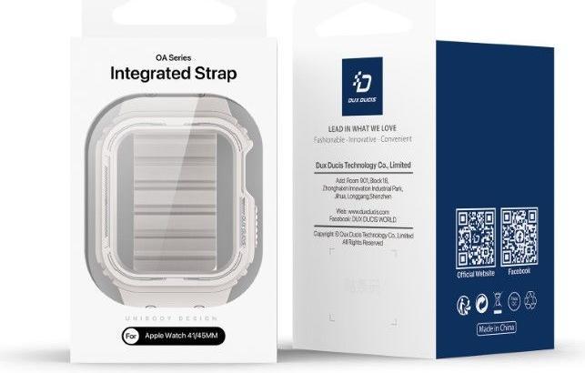 Image du produit Dux Ducis OA Bracelet Apple Watch 38mm/40mm/41mm - Blanc (38 mm, 40 mm, 41 mm, Silicone)