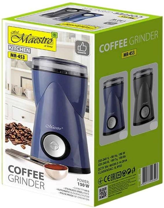 Produktbild Feel-Maestro MR-453-BLUE Kaffeemühle Messerschleifer