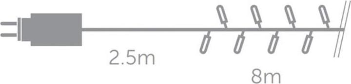 Produktbild Light Creations Maxilight LED - 8 m - 120 warmwei?e Lampen - gr?nes Kabel (8 m)