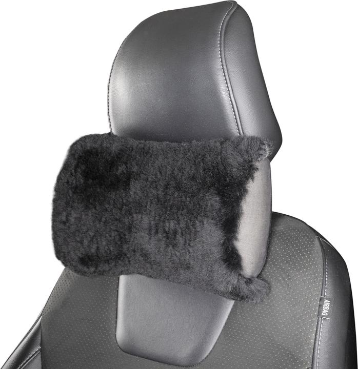 Image du produit Walser Appuie-nuque Mila en peau d'agneau noir