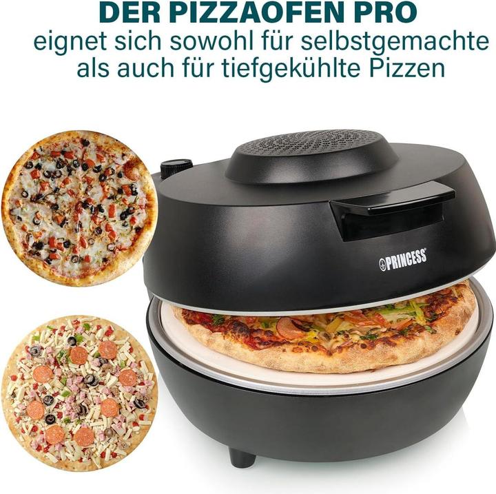 Immagine prodotto Princess Forno Pro per pizza Luce pilota, funzione timer, alloggiamento cool-touch