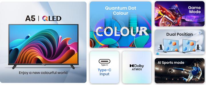 Produktbild Hisense TV 32A5NQ (32", A5N, QLED, Full HD, 2024)