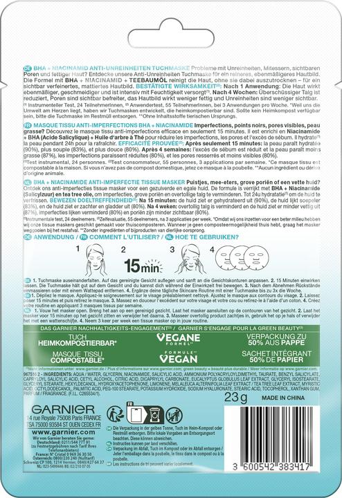 Valori nutrizionali e ingredienti Garnier Puro