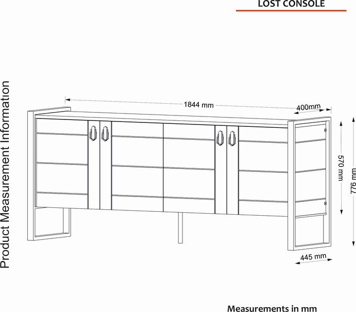 Produktbild Hanah Home Lost (180 x 44.50 x 77.60 cm)