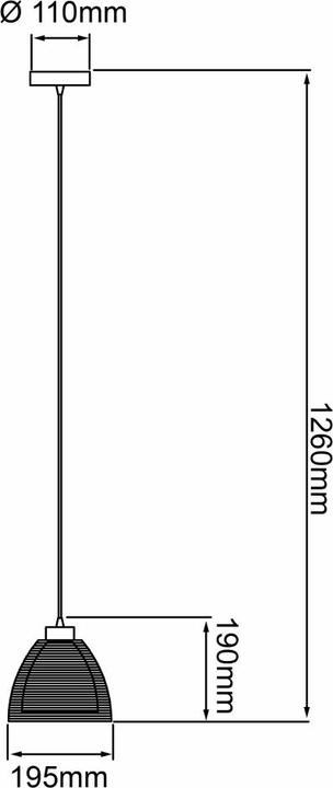 Produktbild Brilliant Relax E27 PE 1 190mm Pendelleuchte 20cm (E27, 60 lm)