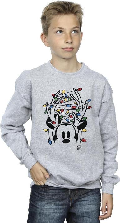 Actual product image Disney Boys Mickey Mouse Christmas Head Lights Sweatshirt (152, 158)