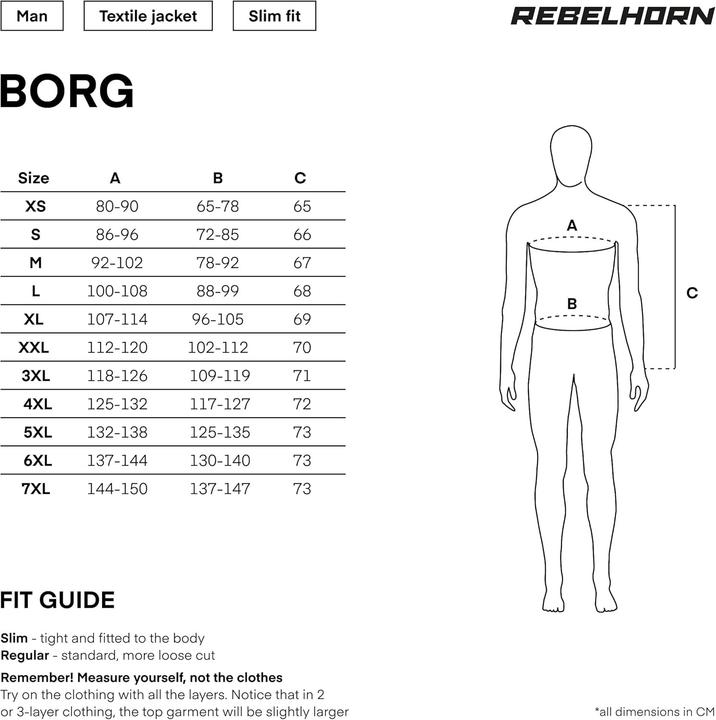 Immagine prodotto Rebelhorn Borg Black/Grey/Flo Yellow Textile Motorcycle Jacket XS (XS)