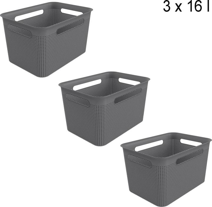 Produktbild Rotho 3er Set Box 16 l BRISEN (16 l, 1x)