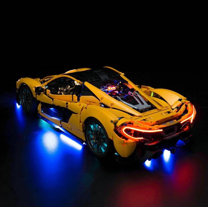 Image du produit BrickBling Kit d'éclairage LED pour LEGO McLaren P1 (42172), télécommande incluse