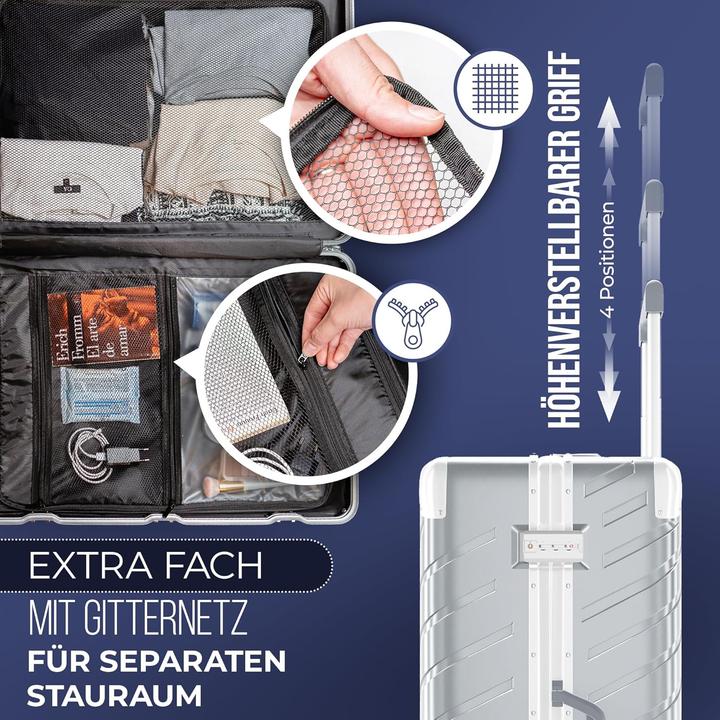 Produktbild Lettoo Wasserfester Handgepäckkoffer mit Alu-Rahmen (42 l)