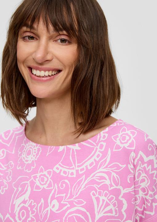 Immagine prodotto S.Oliver T-Shirt Viskose-Shirt mit All-over-Print im Relaxed Fit (S)