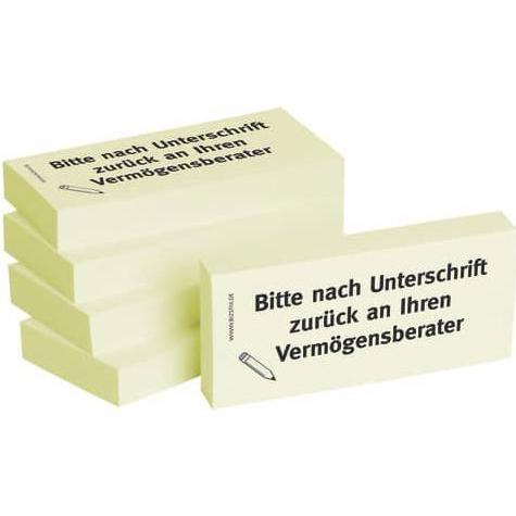 Bizstix, Haftnotiz, Notiz 'Vermögensber. 75x35mm