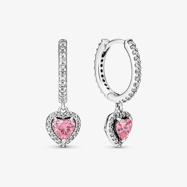 Image du produit Pandora Créoles Coeur scintillant (Argent massif, Argent 925)