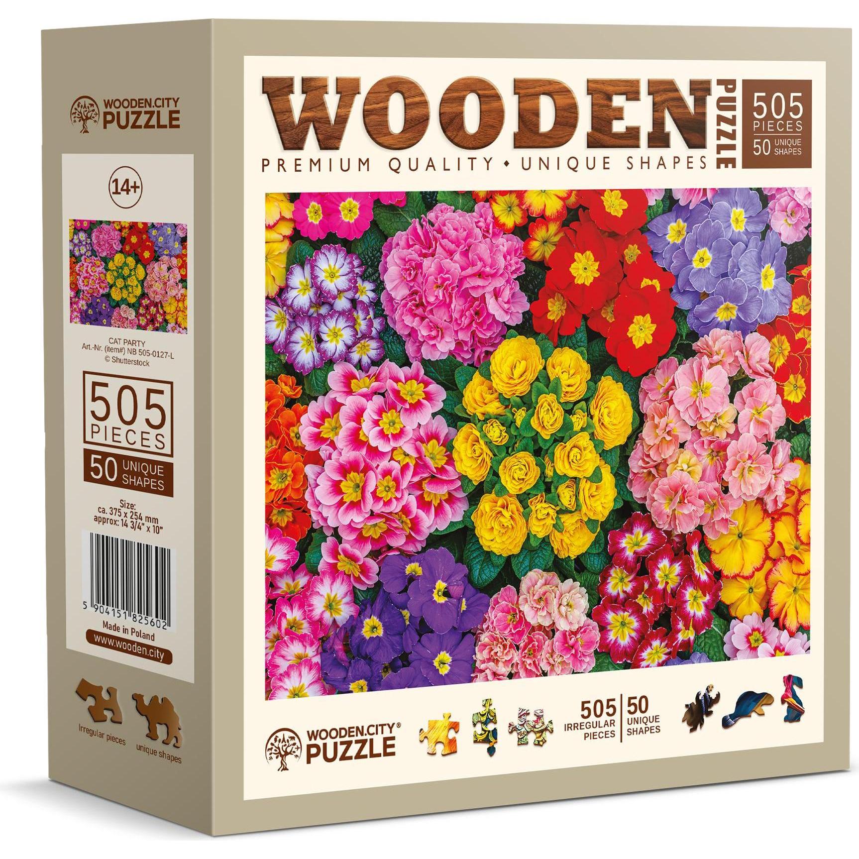 WoodenCity WOODEN CITY Blooming Flowers 500 Wooden Puzzle Jigsaw Puzzle with unique shapes (500 pezzi)